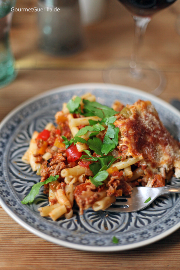 Macaroni Lasagna #recipe #gourmetGuerilla #family meal 